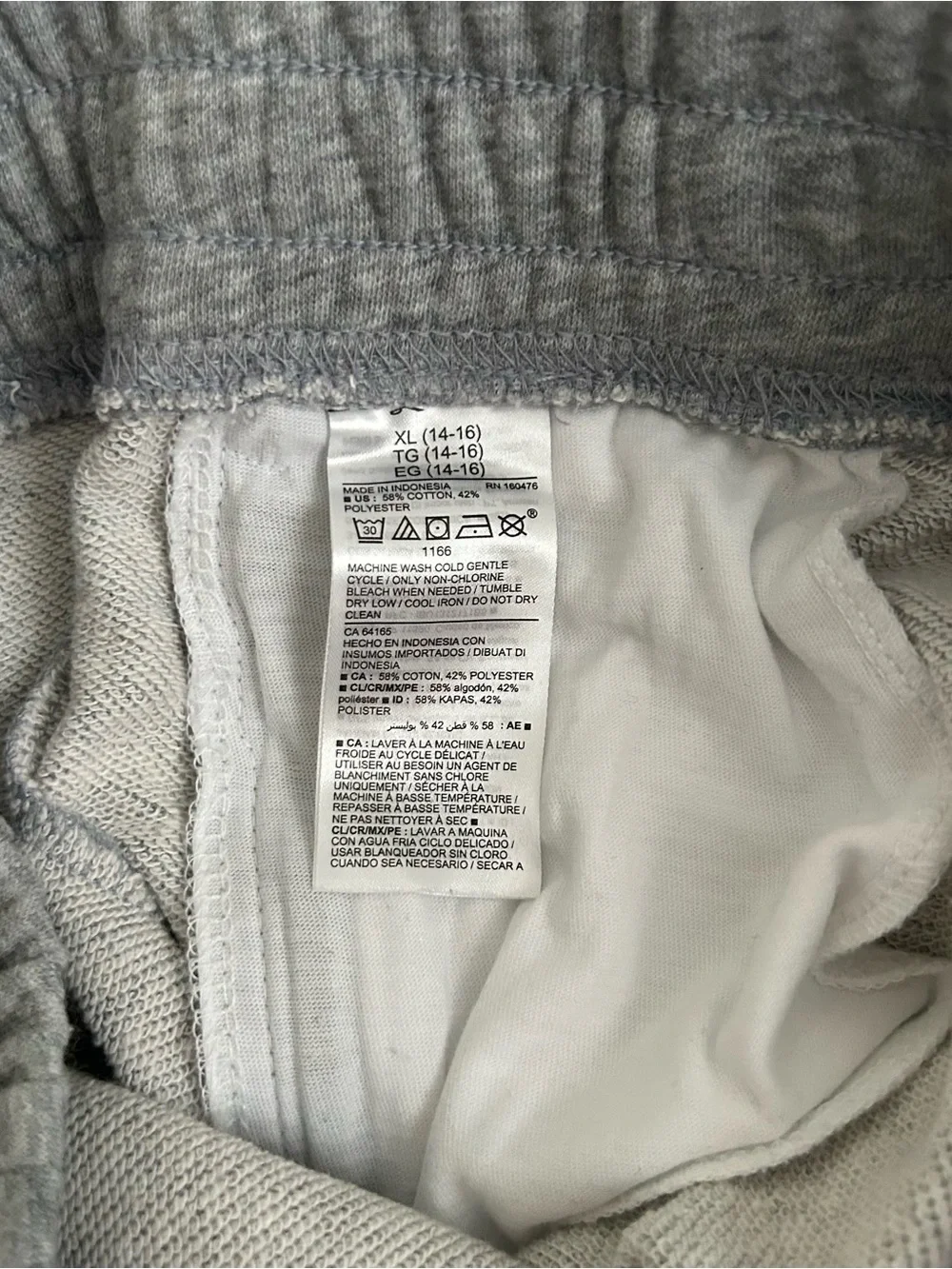 Old Navy Girls Gray Jogger Sweatpants Youth Kids 14-16 XL Zip Pockets